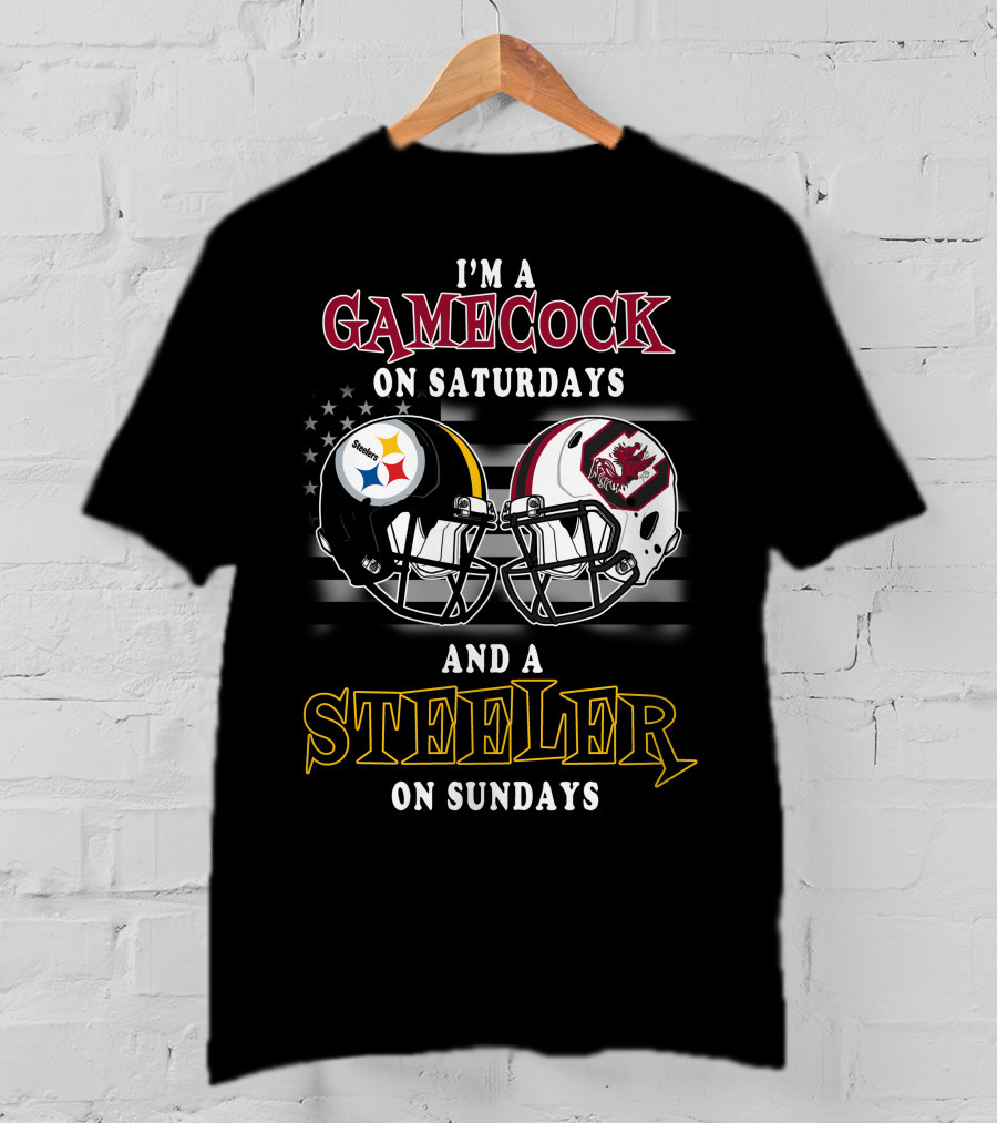 I'm A Gamecock On Saturdays And A Steeler On Sundays T-Shirt