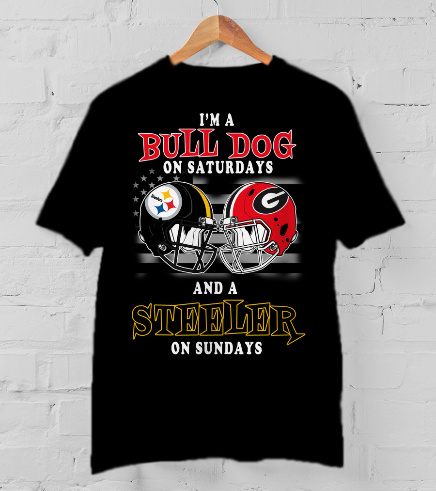 I'm A Bulldog On Saturdays And A Steeler On Sundays T-Shirt