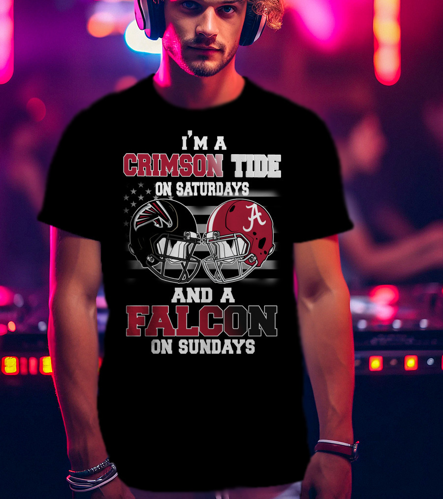 I'm A Crimson Tide On Saturdays And A Falcon On Sundays T-Shirt