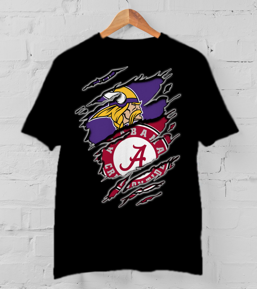 Alabama Crimson Tide Vikings Crossover T-Shirt