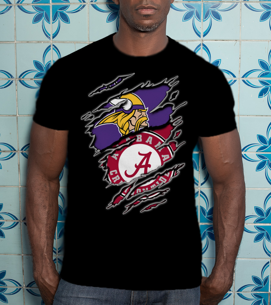 Alabama Crimson Tide Vikings Crossover T-Shirt