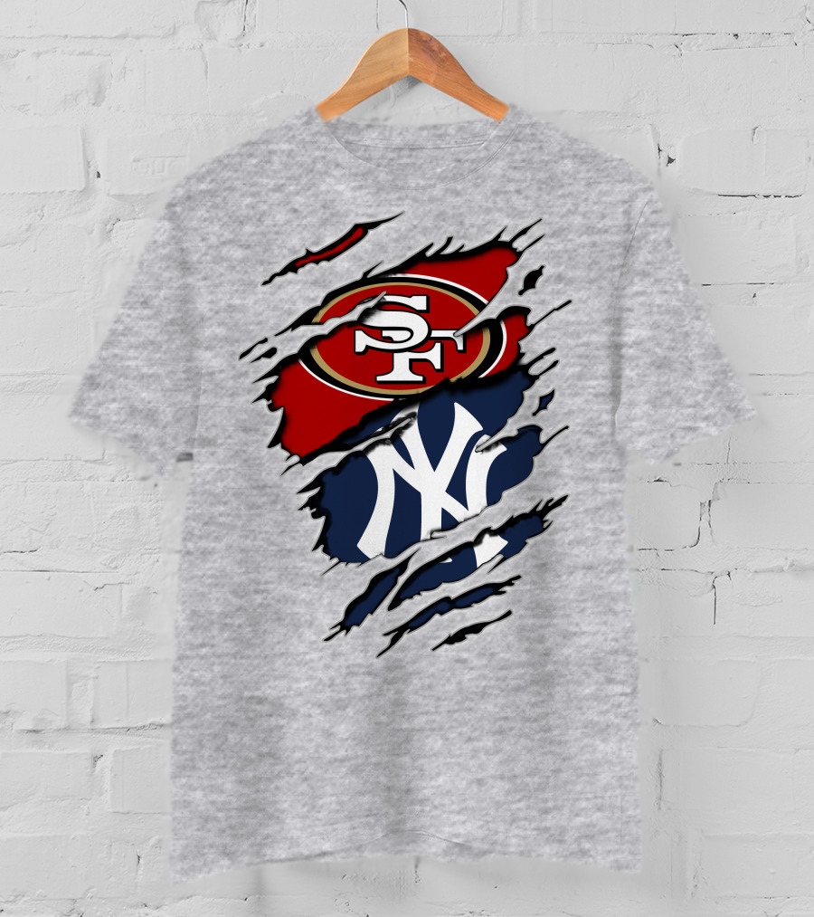 49ERS SF Yankees NY Logo Mashup T-Shirt
