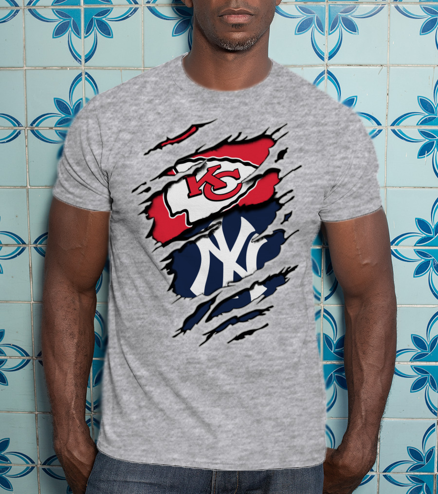 Kansas City Chiefs New York Yankees Combination T-Shirt