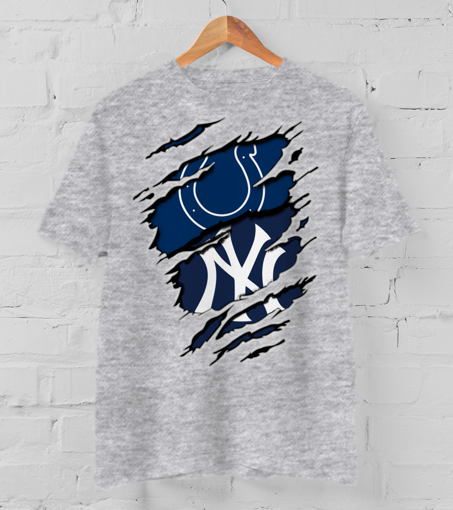 Colts Yankees Dual Logo Blend T-Shirt