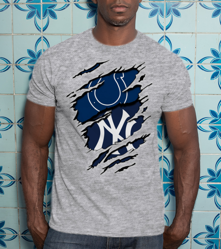 Colts Yankees Dual Logo Blend T-Shirt