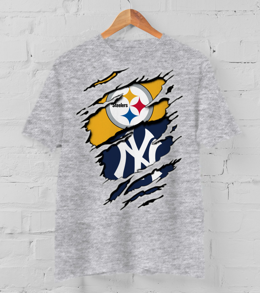 Steelers Yankees Dual Logo Fusion T-Shirt