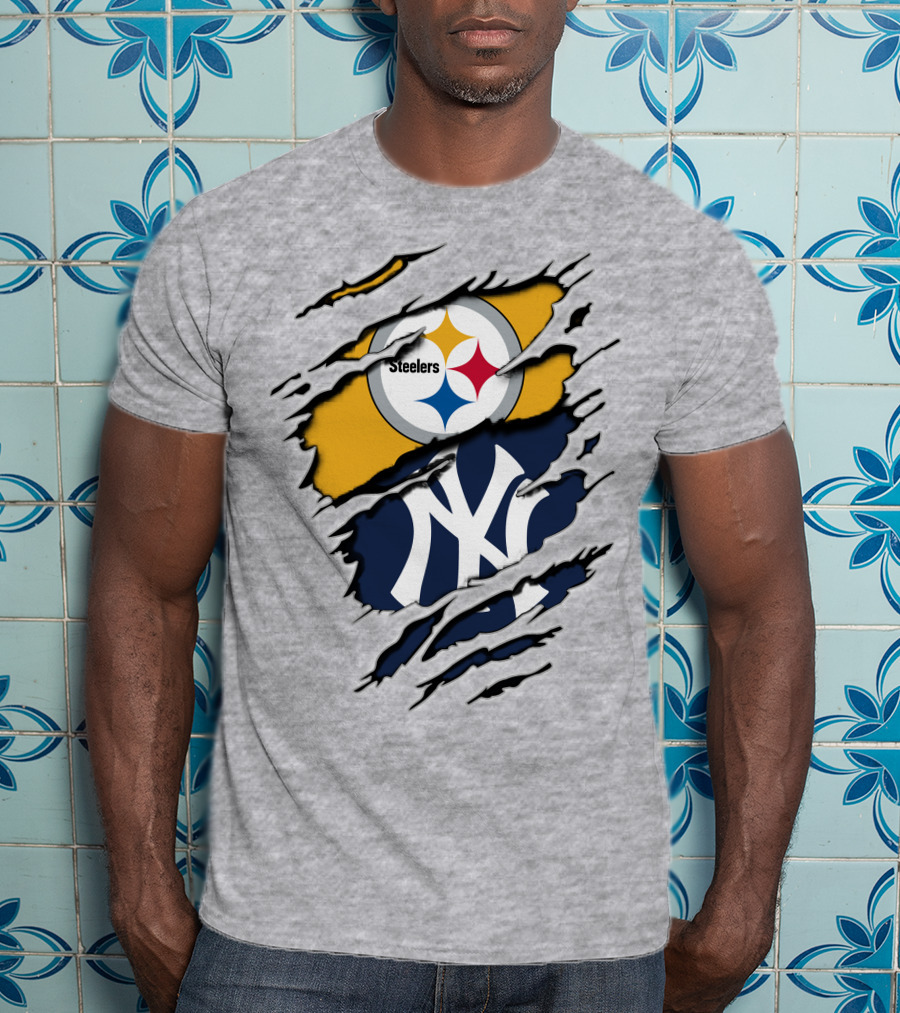 Steelers Yankees Dual Logo Fusion T-Shirt