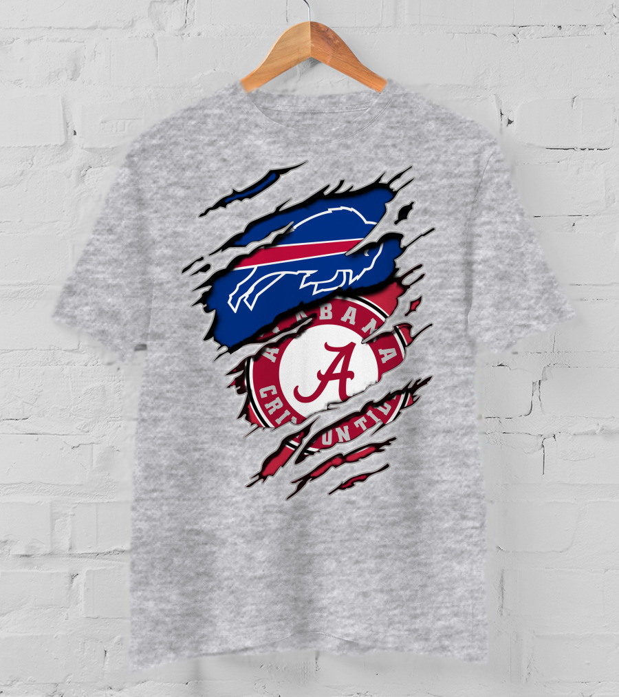 Buffalo Bills Alabama Crimson Tide Crossover T-Shirt