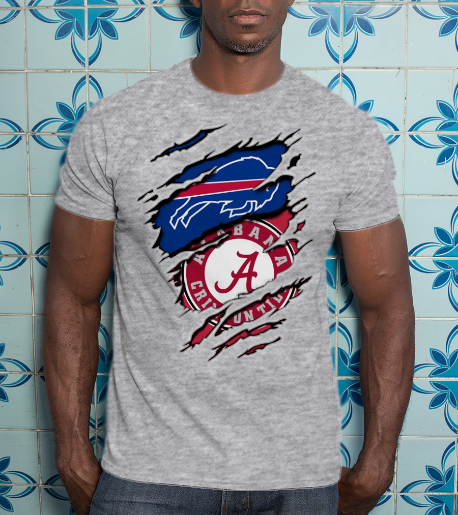 Buffalo Bills Alabama Crimson Tide Crossover T-Shirt
