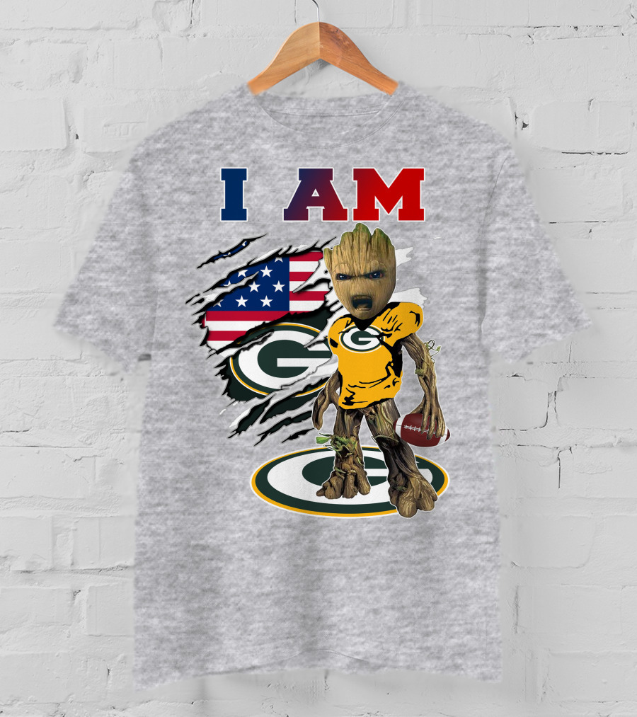 I Am Groot Green Bay Packers Football T-Shirt