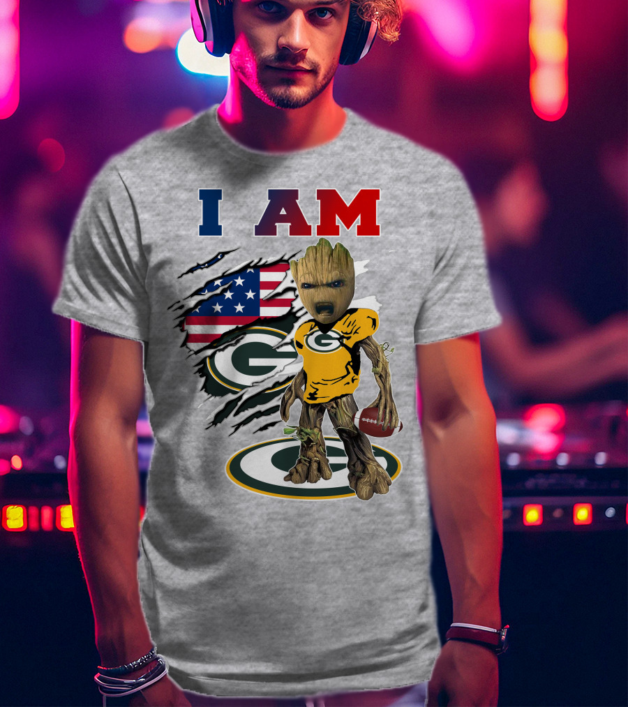 I Am Groot Green Bay Packers Football T-Shirt