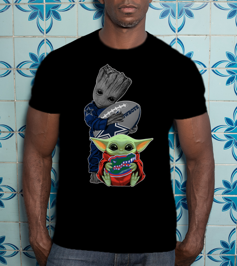 Groot Cowboys Football Florida Gators Baby Yoda T-Shirt