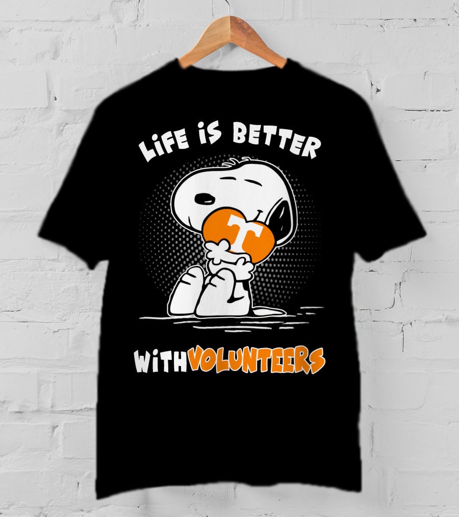 Life Is Better With Volunteers Snoopy Tennessee T-Shirt