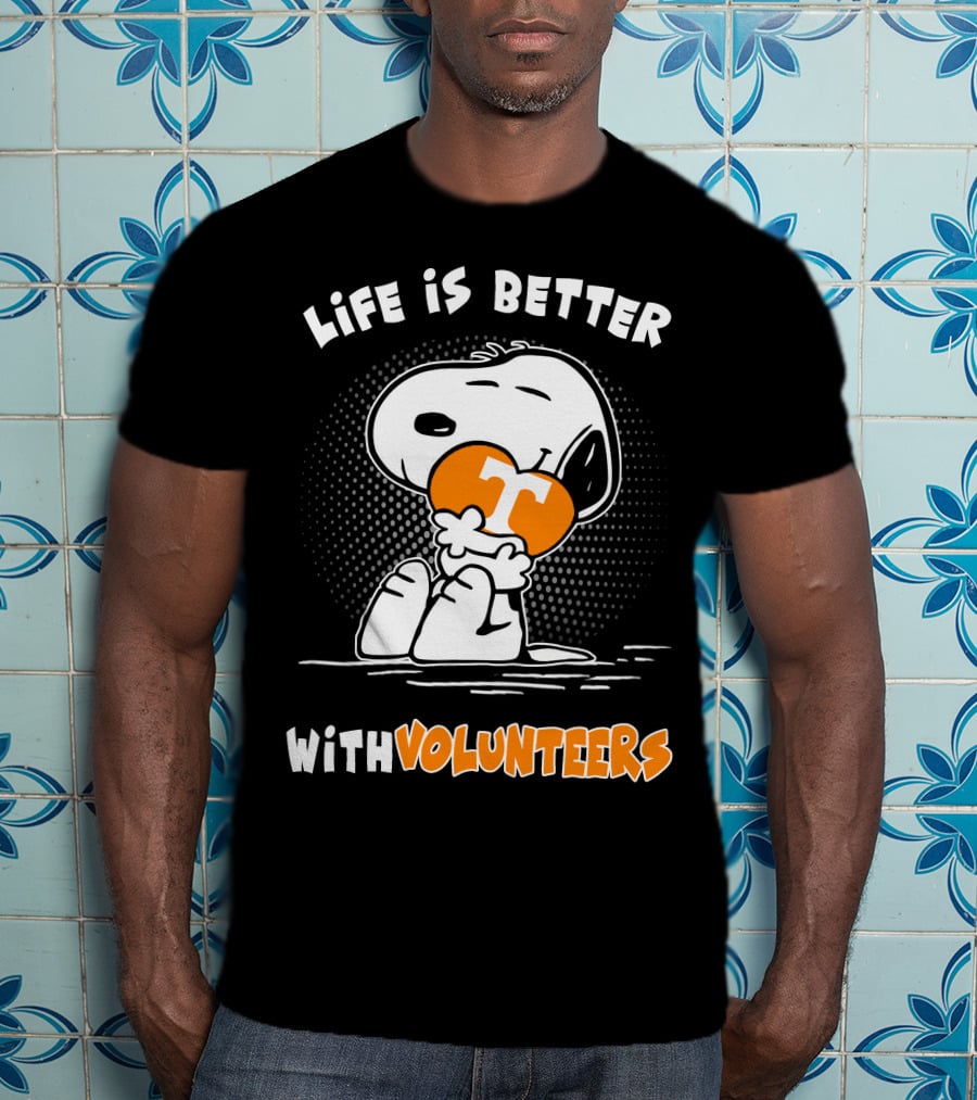 Life Is Better With Volunteers Snoopy Tennessee T-Shirt