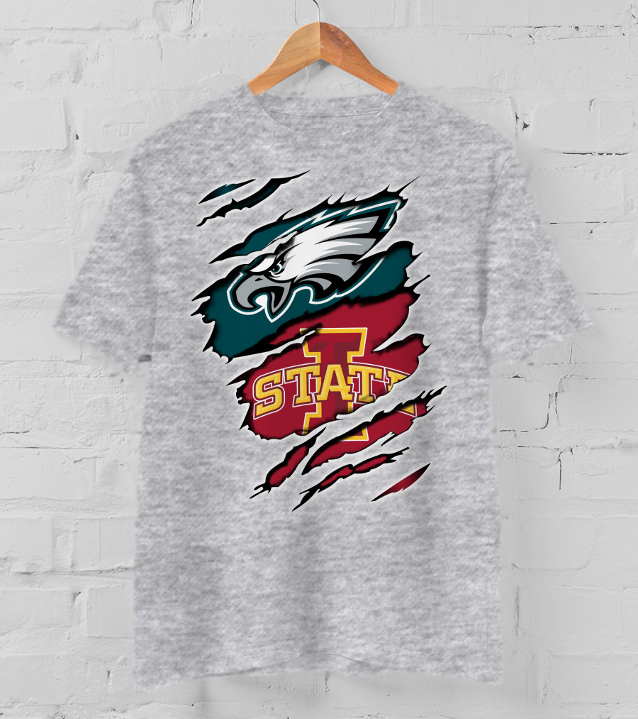 Philadelphia Eagles Iowa State Torn Claw T-Shirt