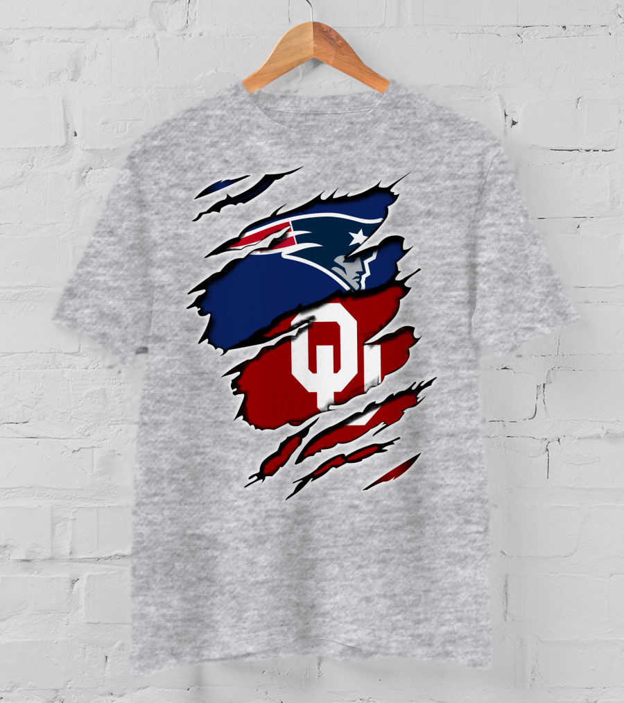 Patriots Sooners OU Logo Under Patriots Emblem T-Shirt