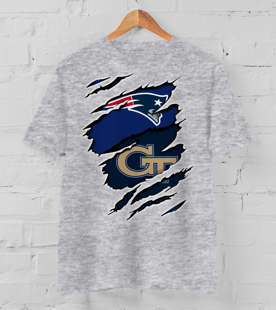 New England Patriots GT Tech Rip Claw Marks T-Shirt