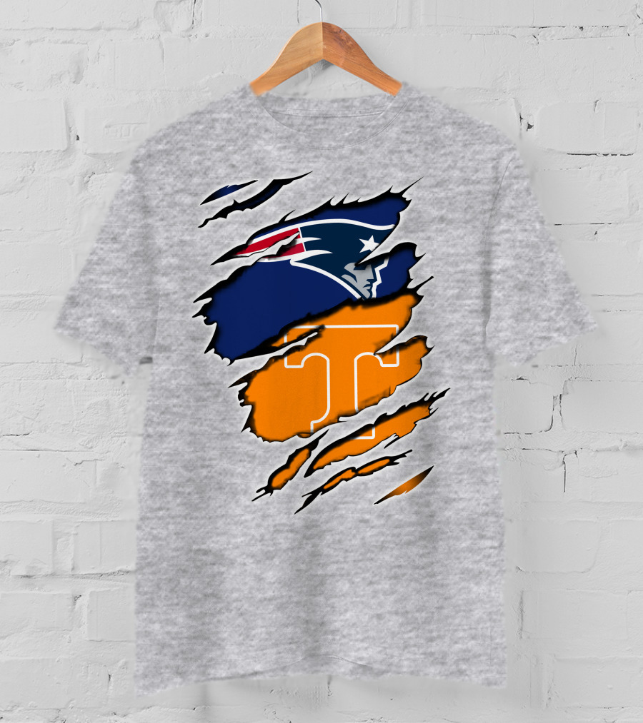 Patriots Tennessee Volunteers Dual Team Logo Combo T-Shirt