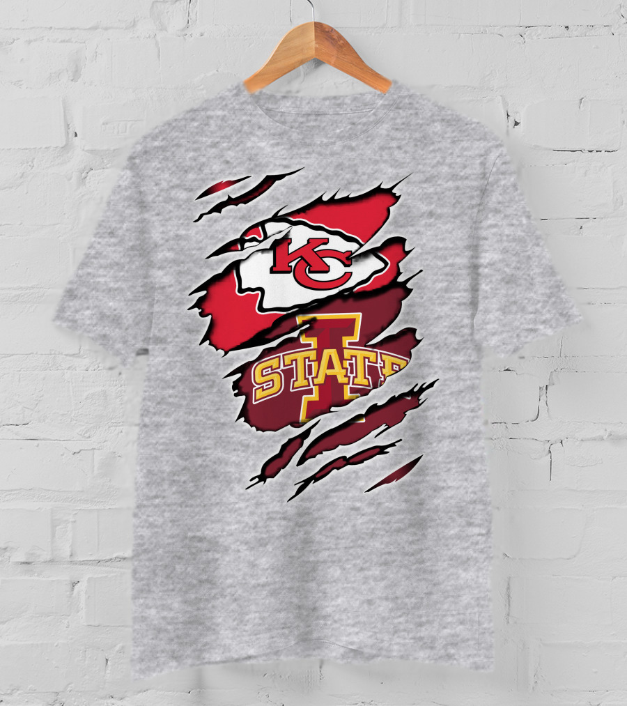 Kansas City Chiefs Iowa State Torn T-Shirt
