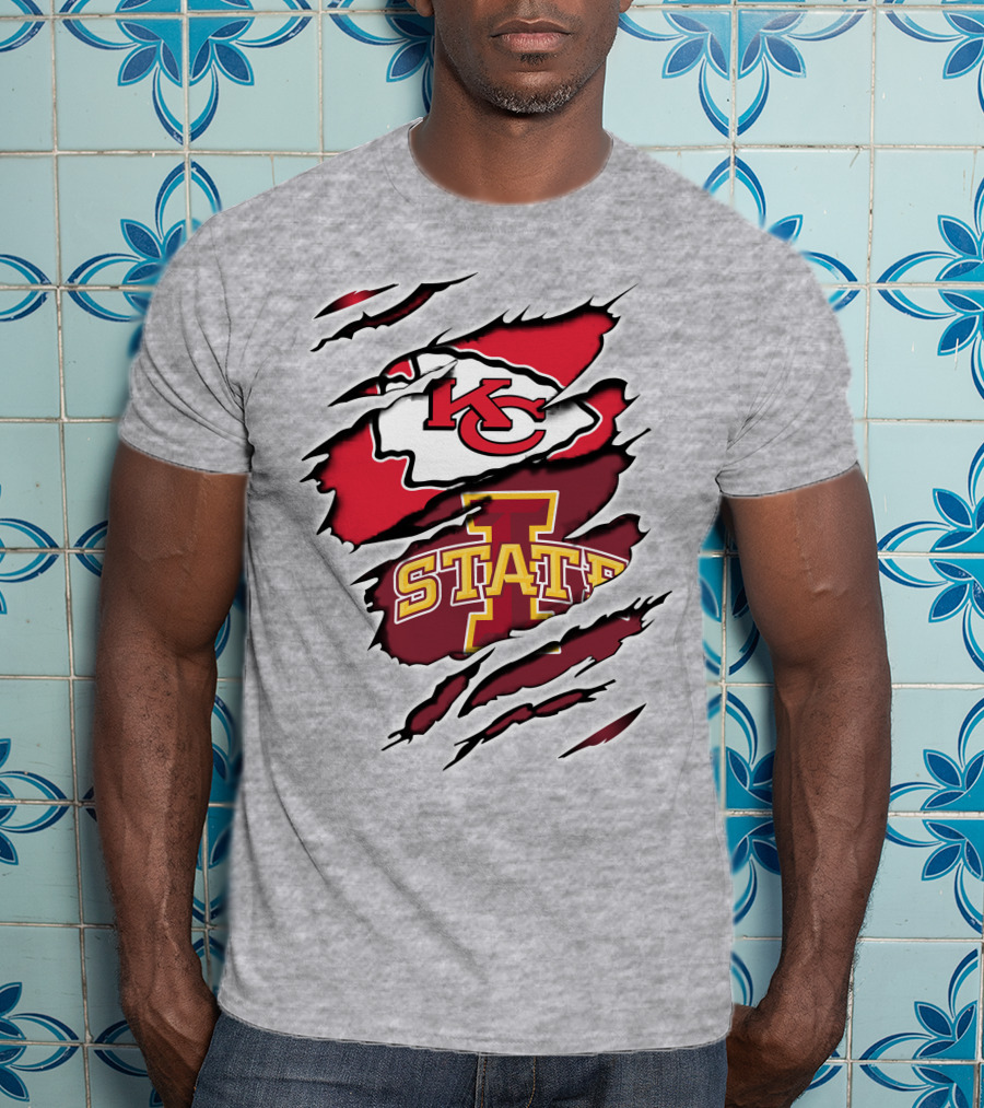 Kansas City Chiefs Iowa State Torn T-Shirt