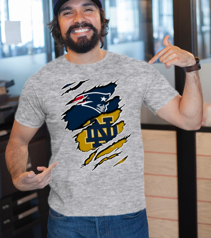 Patriots Notre Dame Logo Fusion T-Shirt