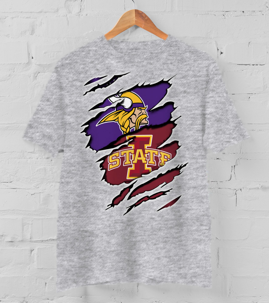 Minnesota Vikings And Iowa State Cyclones Fusion T-Shirt