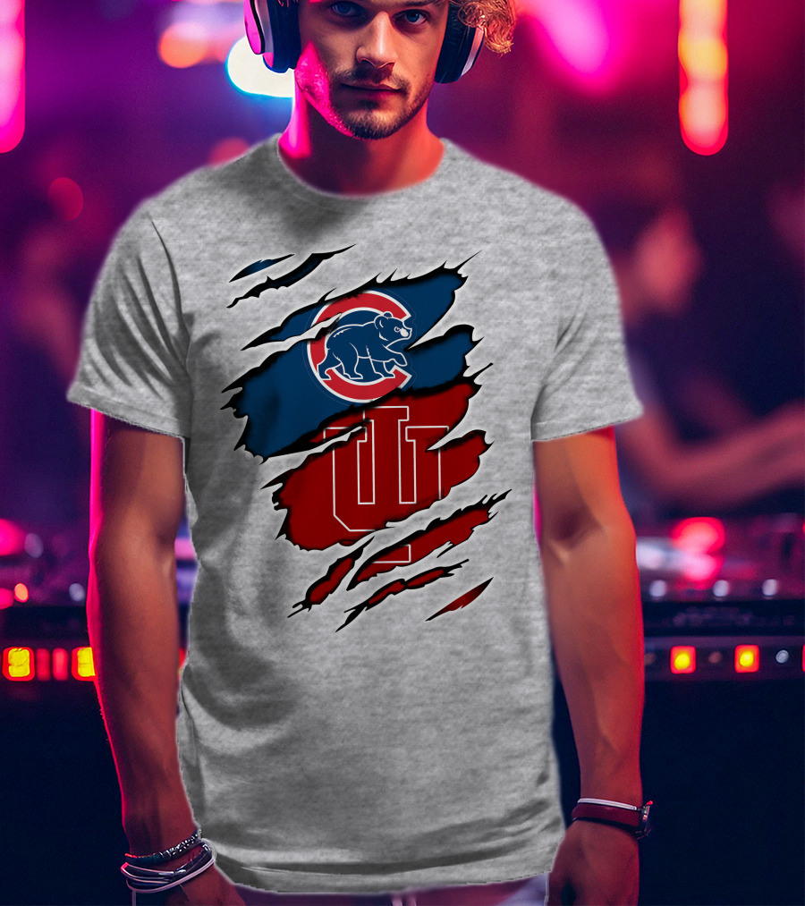 Chicago Cubs Indiana Hoosiers Collaboration T-Shirt