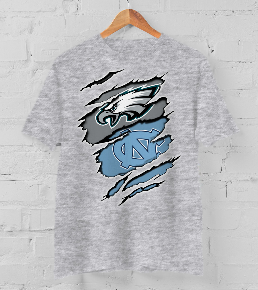 Philadelphia Eagles UNC Tarheels Claw Marks T-Shirt