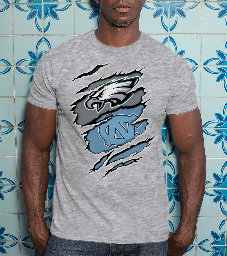 Philadelphia Eagles UNC Tarheels Claw Marks T-Shirt