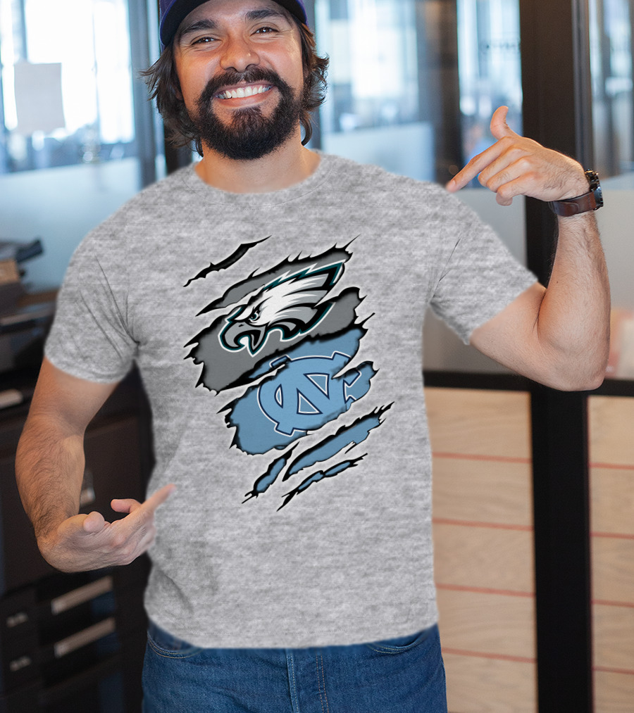 Philadelphia Eagles UNC Tarheels Claw Marks T-Shirt