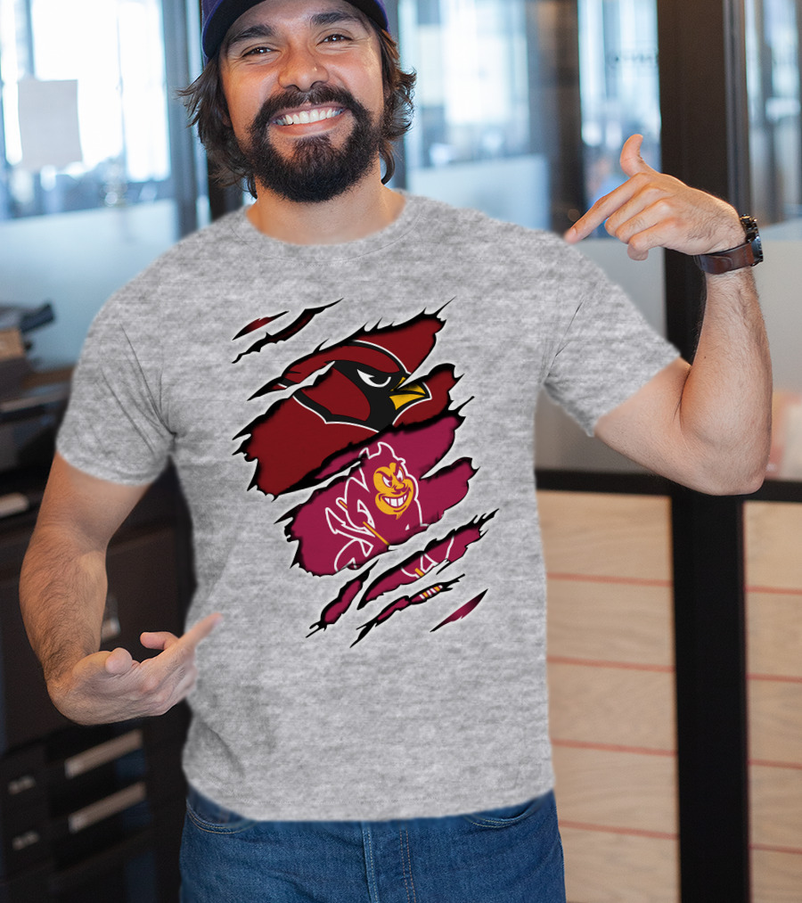 Cardinals Arizona Sun Devils Claw Mark T-Shirt
