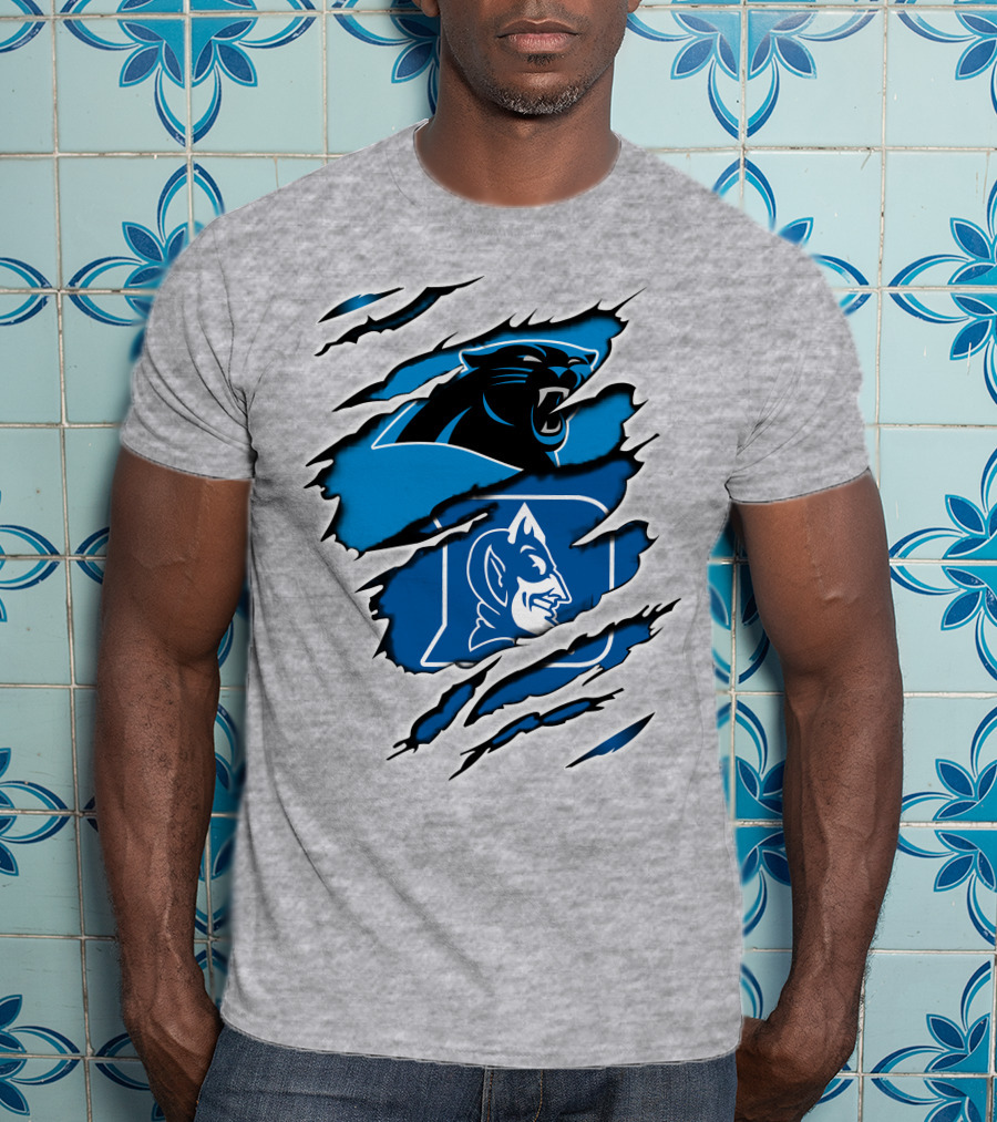 Panthers Duke Blue Devil Logo Fusion T-Shirt
