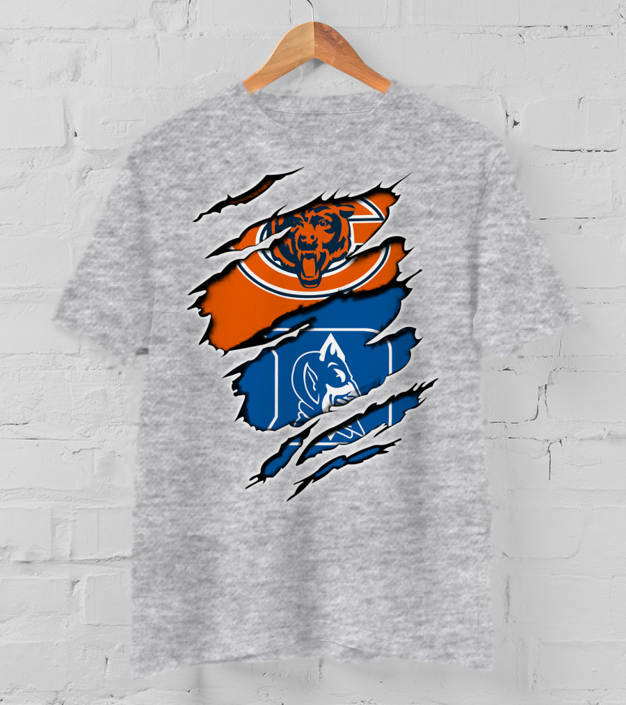 Chicago Bears Duke Blue Devils Fusion T-Shirt