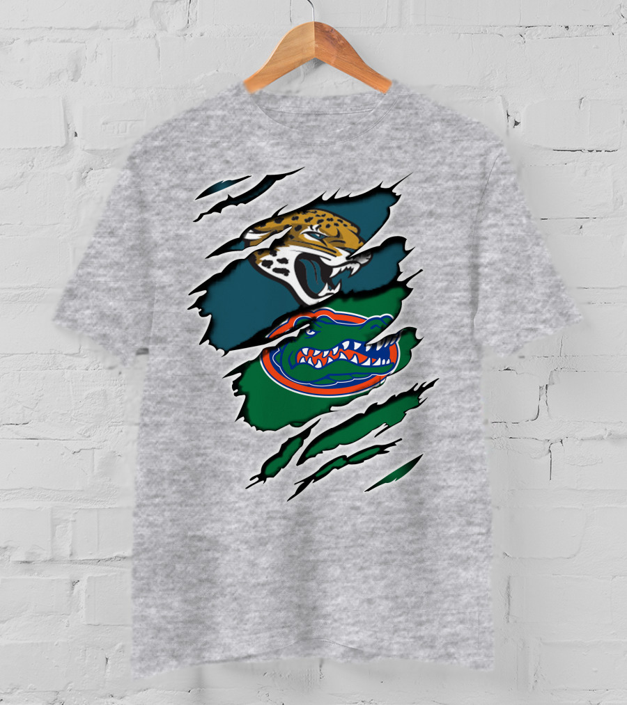 Jaguars Gators Football Logo Scratch T-Shirt