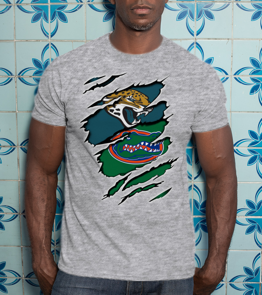 Jaguars Gators Football Logo Scratch T-Shirt