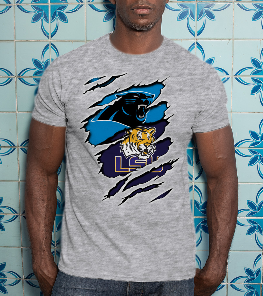 Carolina Panthers LSU Tigers Crossover T-Shirt
