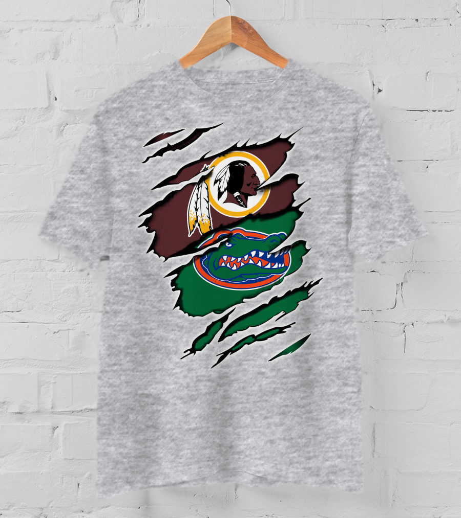 Washington Football Team Florida Gators Logo Mashup T-Shirt