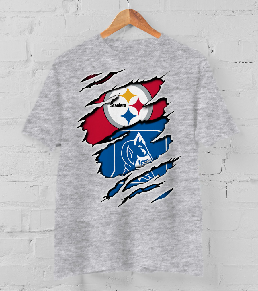 Steelers Duke Blue Devil Ripped Fusion T-Shirt