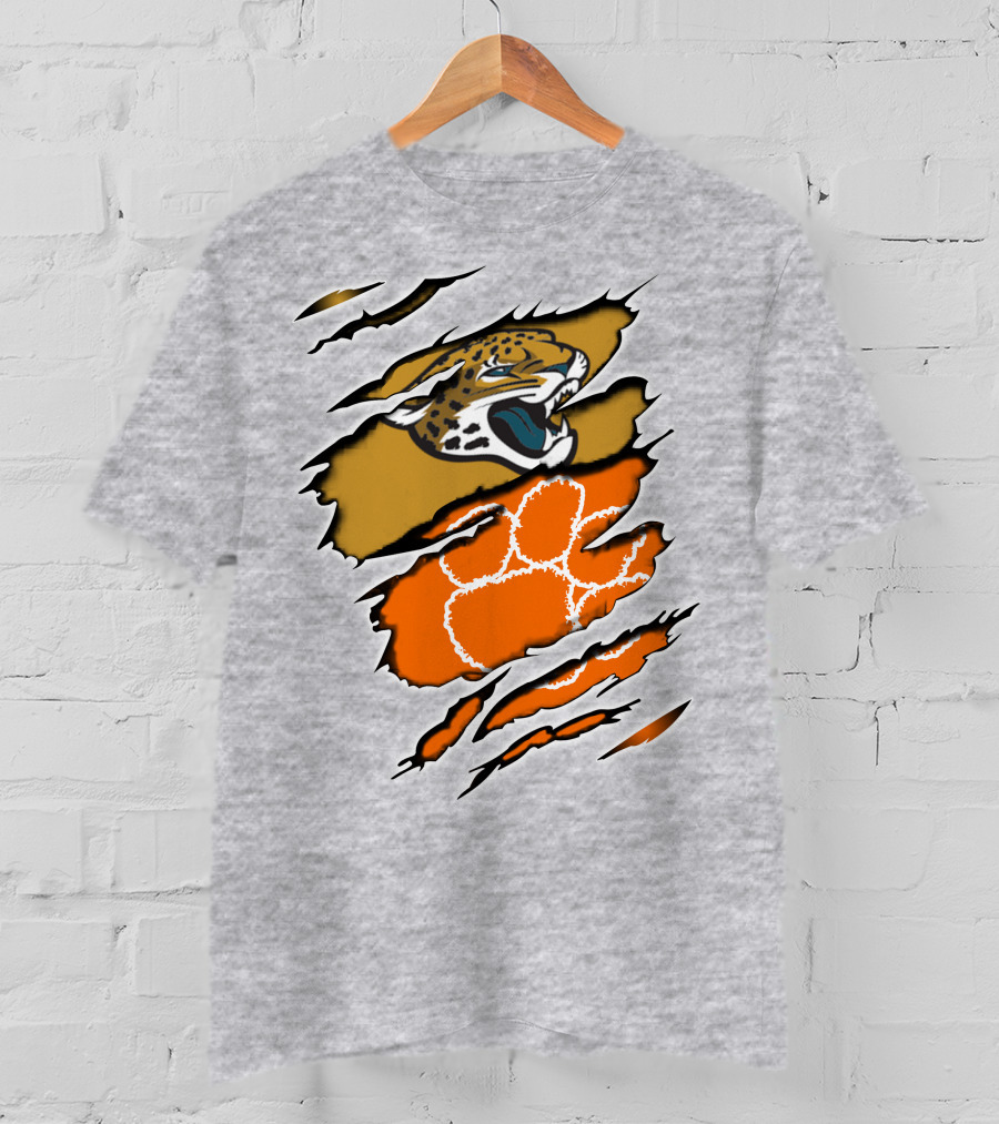 Jaguars Clemson Paw Scratch T-Shirt