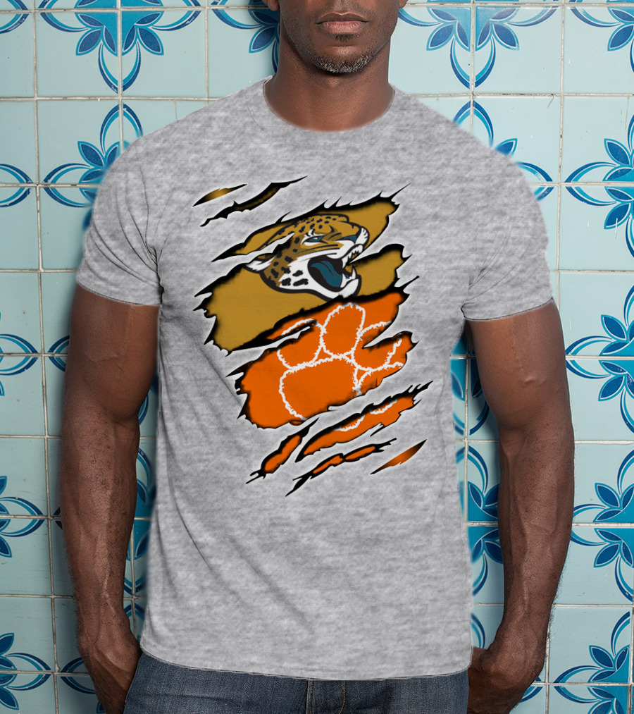 Jaguars Clemson Paw Scratch T-Shirt