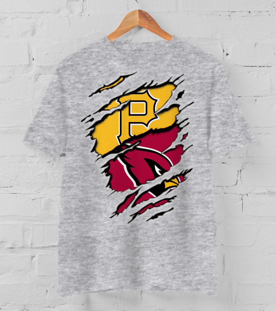 Cardinals And Pirates Logo Mashup T-Shirt