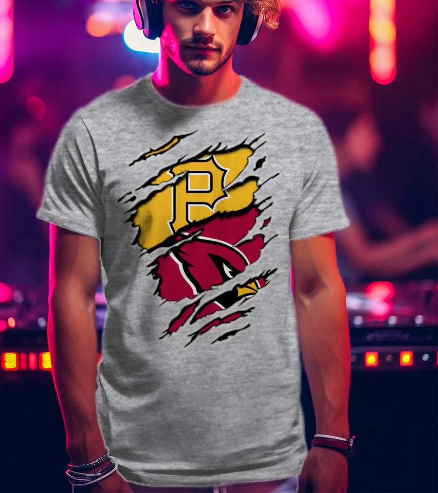Cardinals And Pirates Logo Mashup T-Shirt