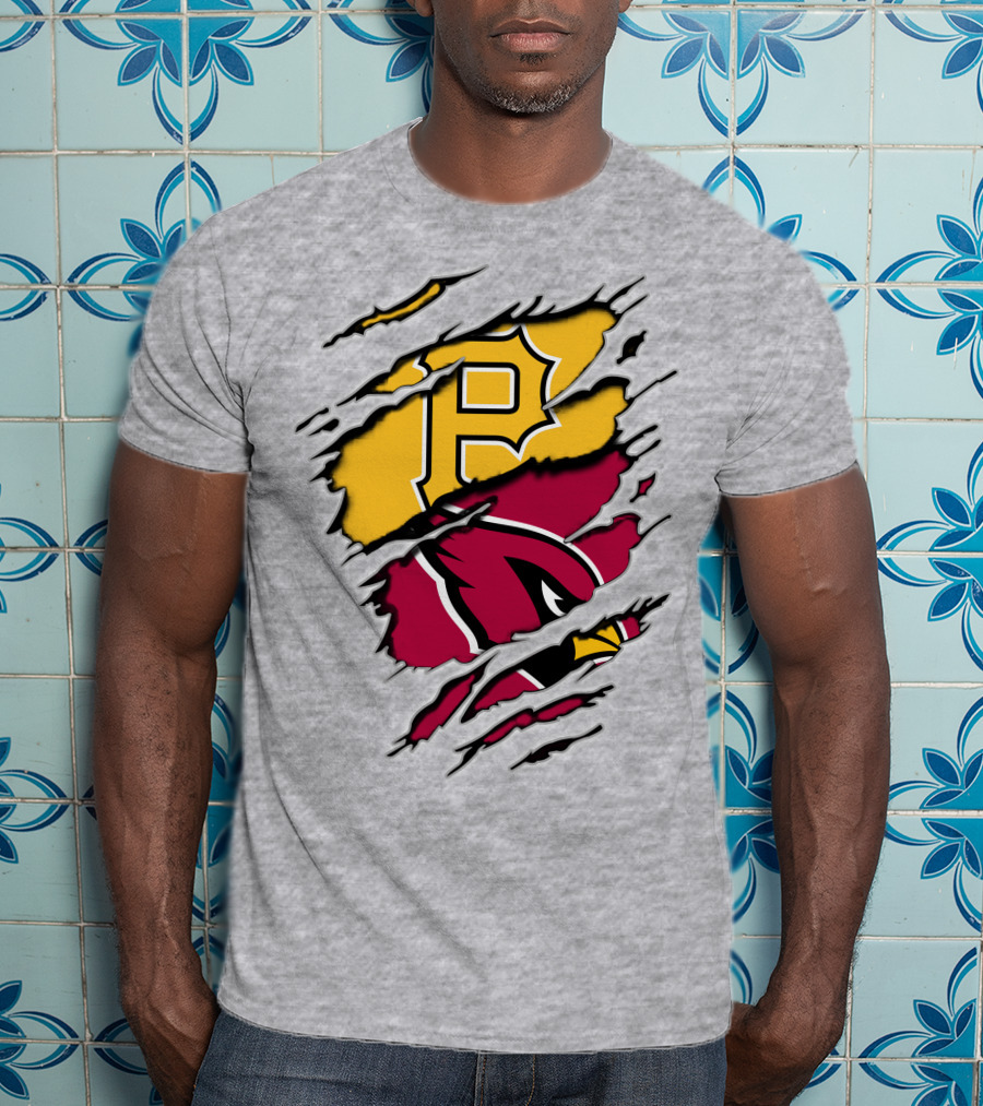 Cardinals And Pirates Logo Mashup T-Shirt