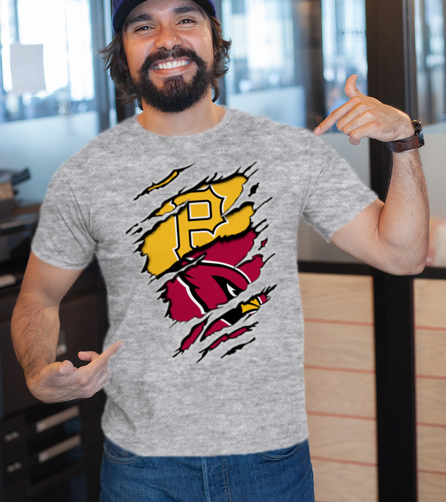 Cardinals And Pirates Logo Mashup T-Shirt