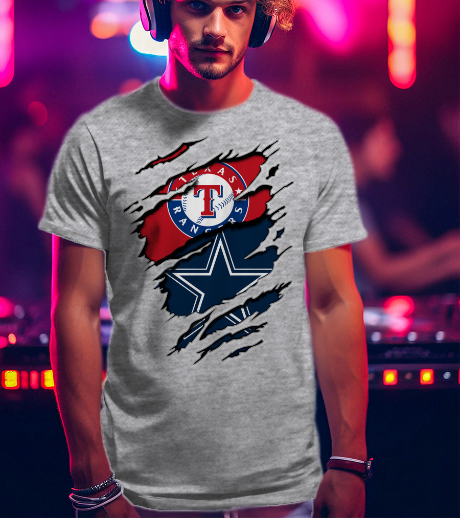 Texas Rangers And Dallas Cowboys Mashup T-Shirt