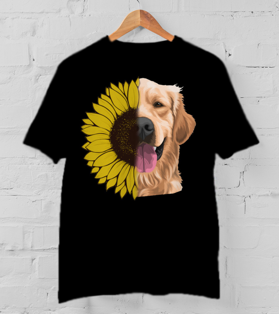 Golden Retriever Sunflower Fusion T-Shirt