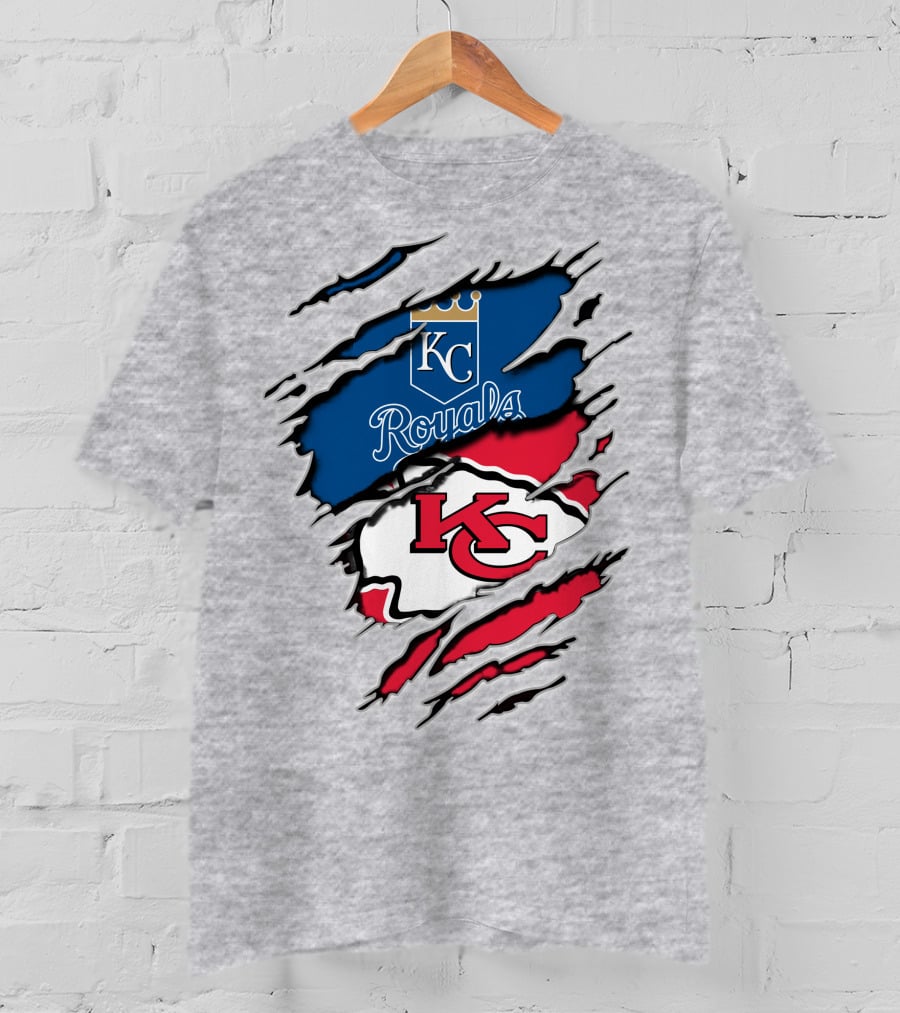 Kc Royals Chiefs Logo Fusion T-Shirt
