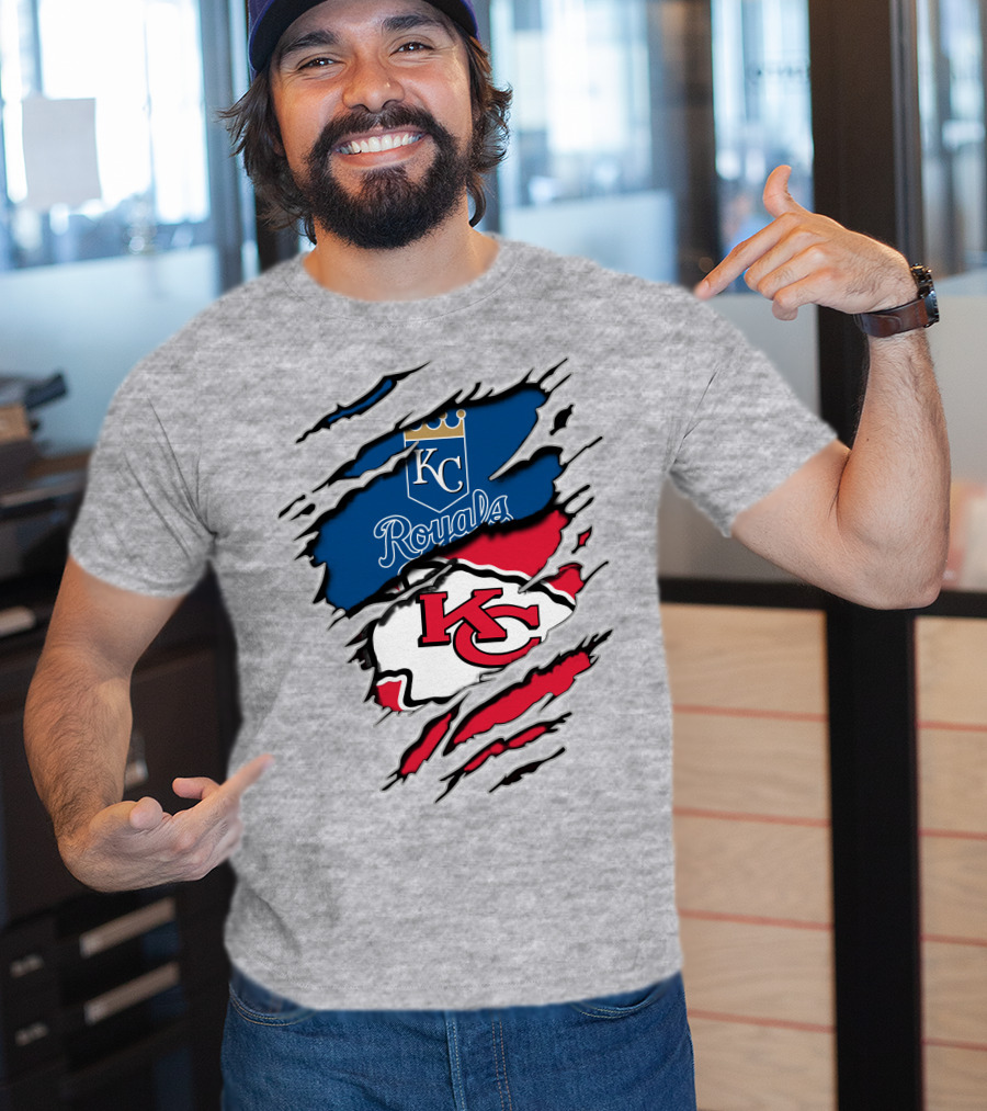 Kc Royals Chiefs Logo Fusion T-Shirt