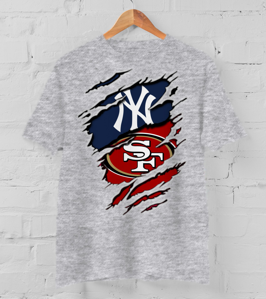 49ers Sf Yankees Ny Sports Fusion T-Shirt