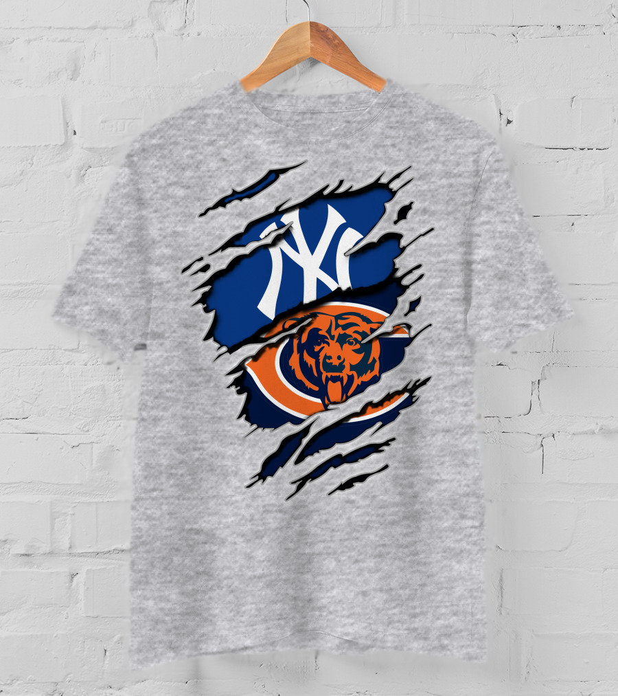 Chicago Bears New York Yankees Mashup T-Shirt